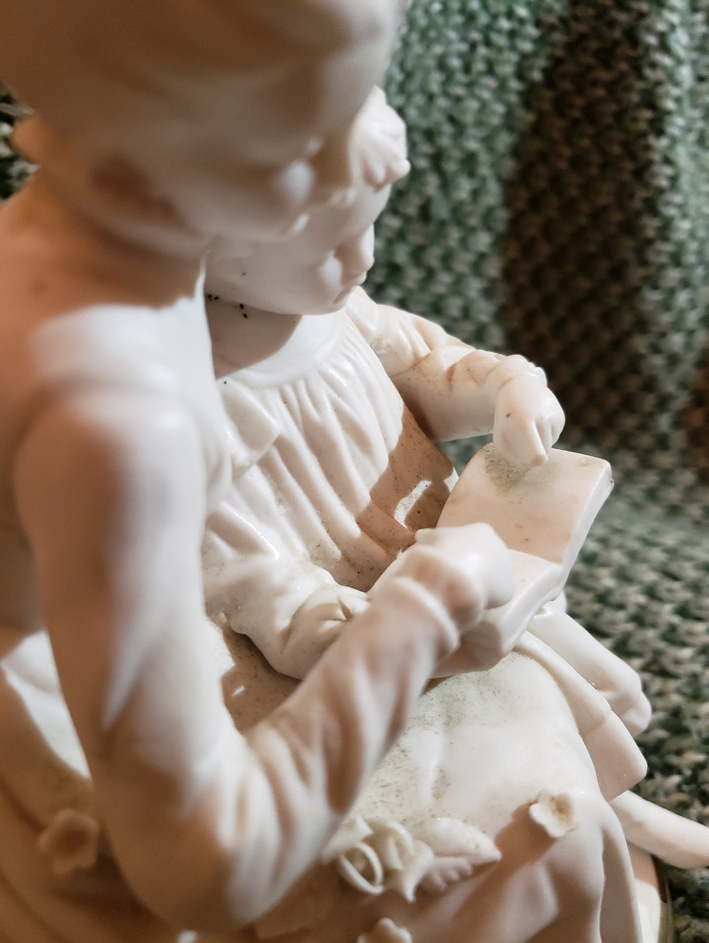 Vintage Goebel Irene Spencer "Hug Me" Bisque Porcelain Mother & Child Lamp Base - Picture 3 of 16
